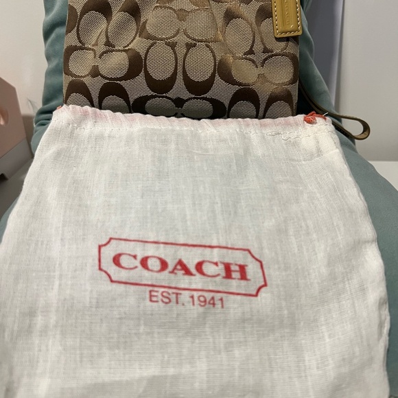 Coach Mustard Yellow Signature Wristlet - Picture 5 of 5